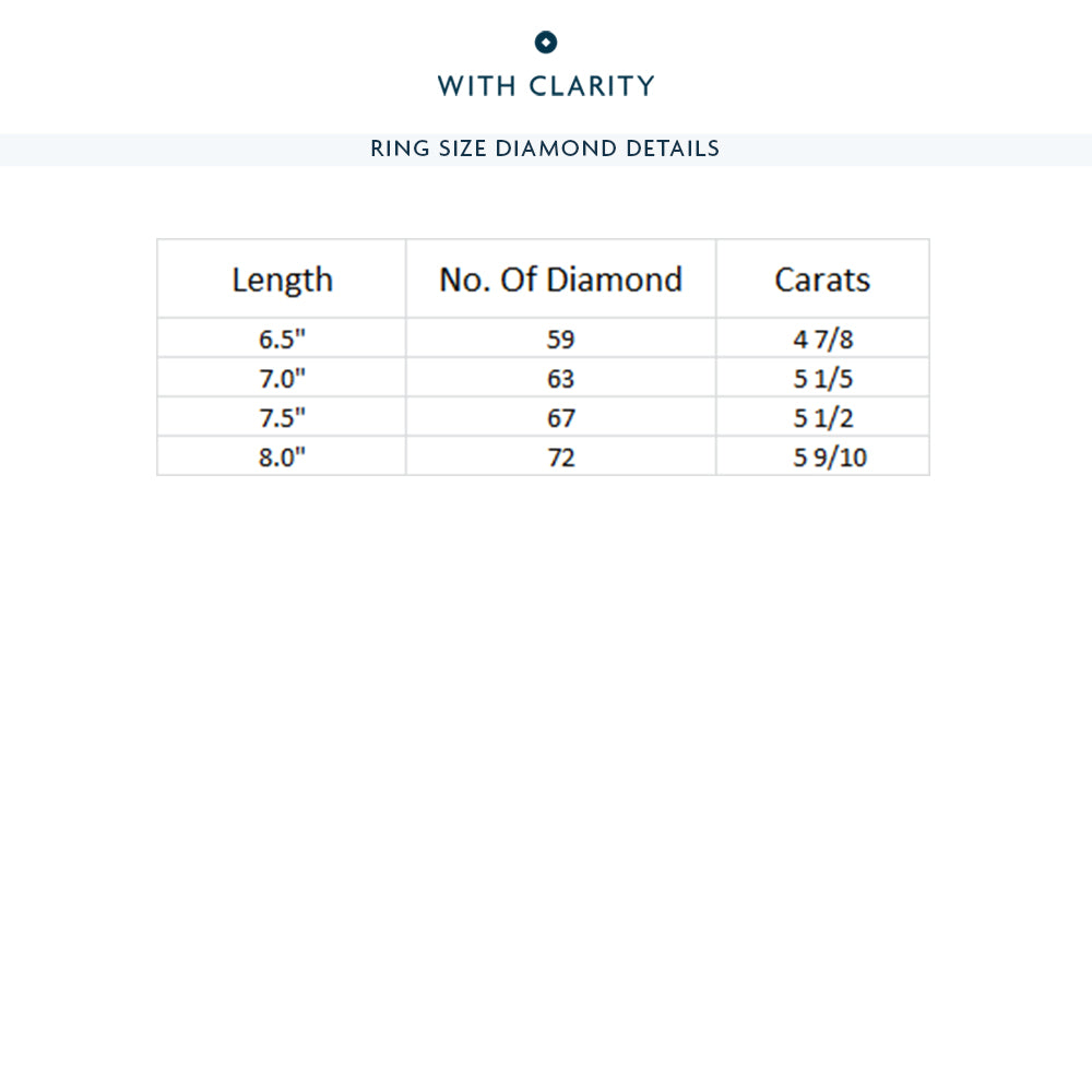 Four Prong Lab Diamond Tennis Bracelet with 5 Cut Diamond in 14KT Rose Gold view 4
