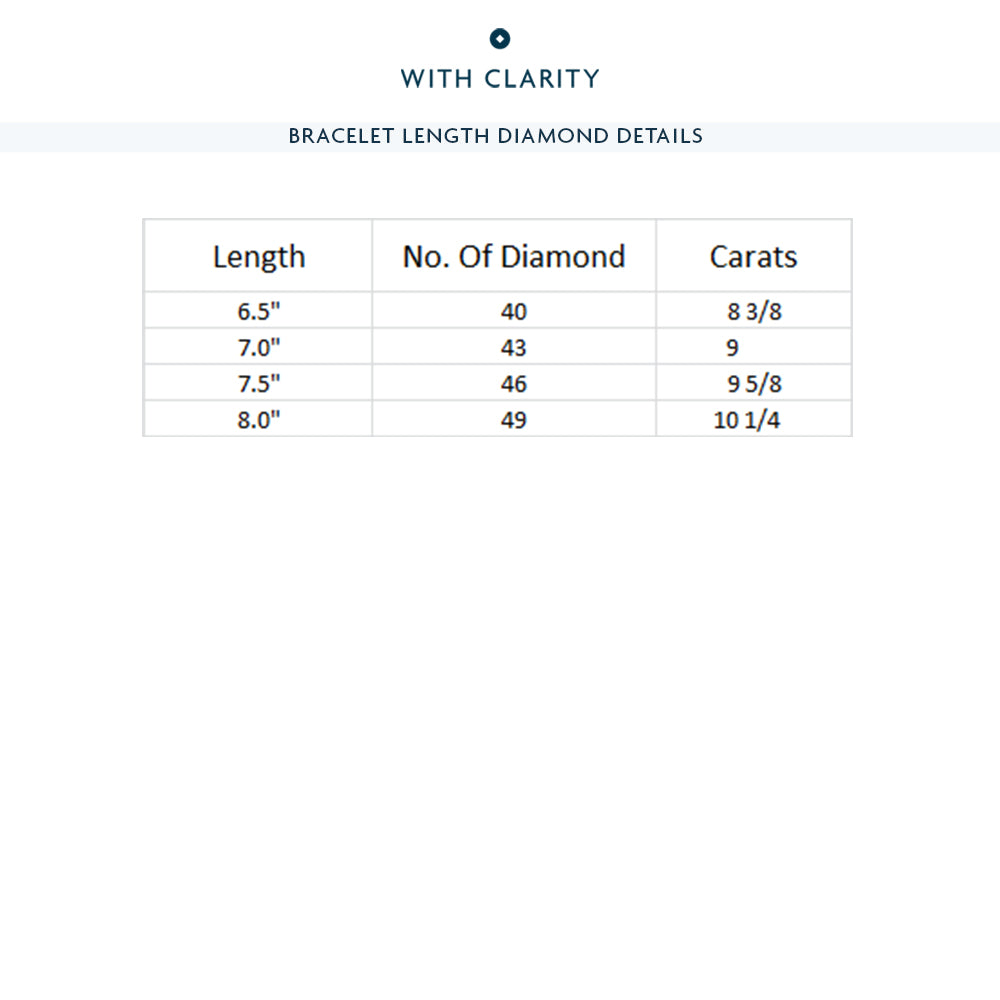 Four Prong Lab Diamond Tennis Bracelet with 9 Cut Diamond in 14KT Rose Gold view 3
