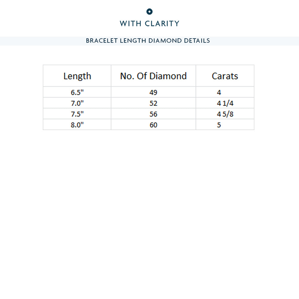 Classic 4-Prong Round Lab Diamond Square Basket Tennis Bracelet with 4 Cut Diamond in 14KT White Gold view 3
