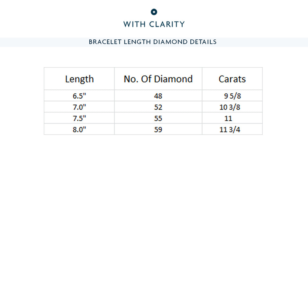 Princess Cut Lab Diamond No-Gap Tennis Bracelet with 9 5/8 Cut Diamond in 14KT White Gold view 3

