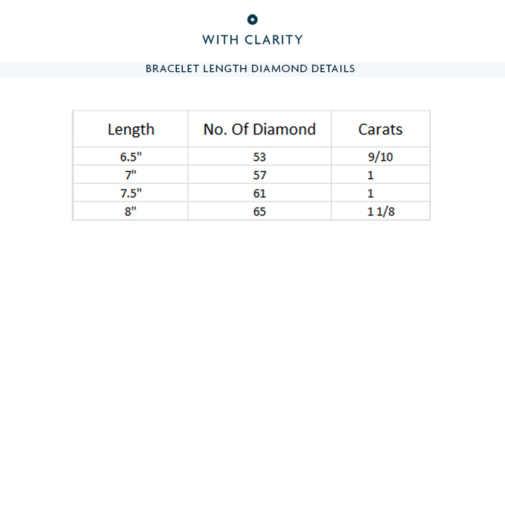 Modern Nugget Lab Diamond Tennis Bracelet with 9/10 Cut Diamond in 14KT White Gold view 3
