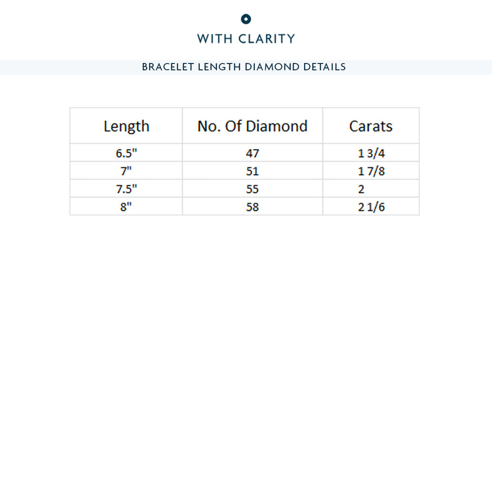 Modern Nugget Lab Diamond Tennis Bracelet with 1 3/4 Cut Diamond in 14KT White Gold view 3
