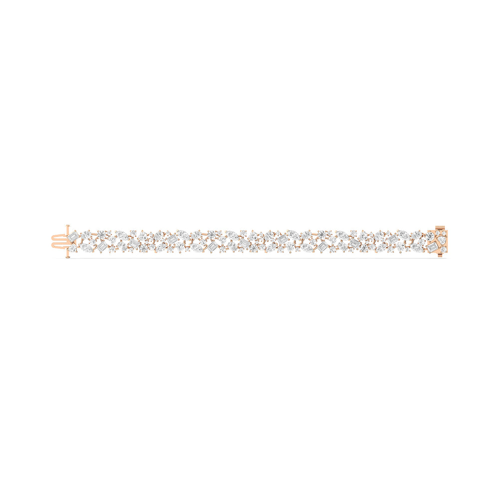 Constellation Bracelet with 18 1/2 Cut Diamond in 14KT Rose Gold view 4
