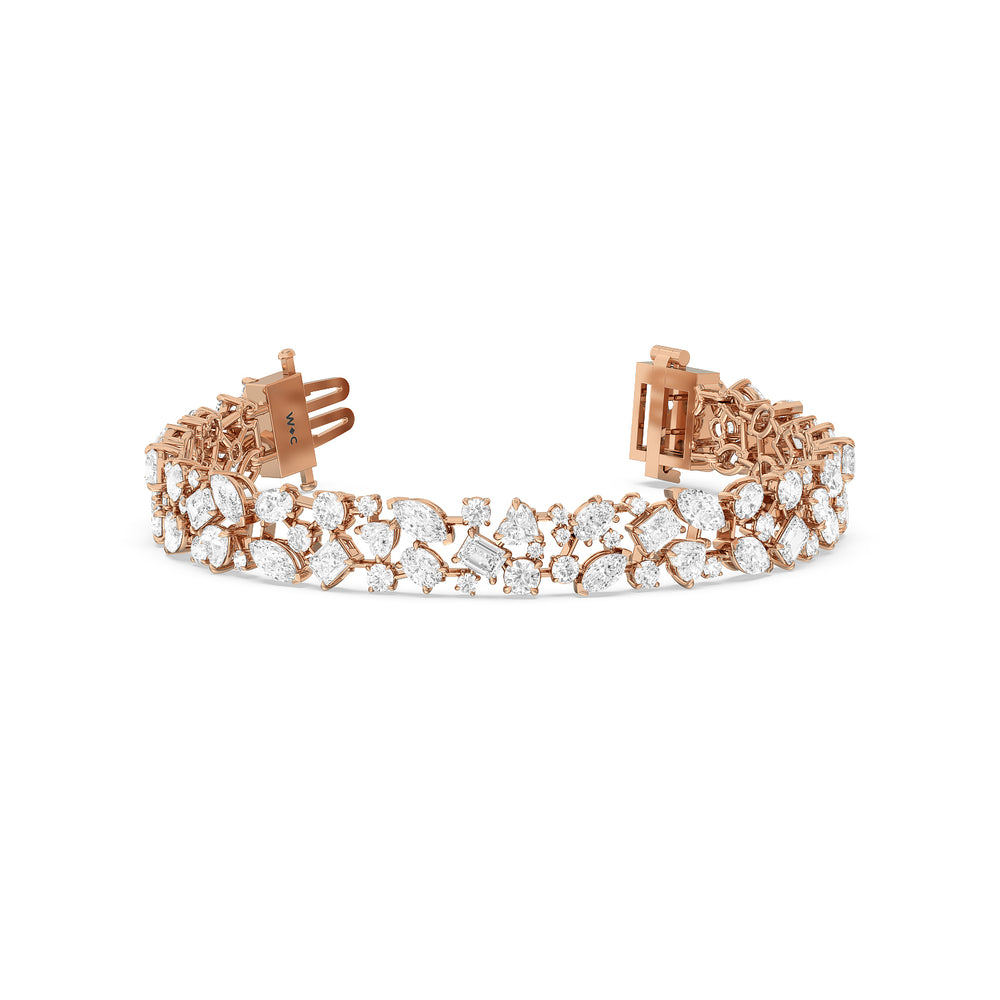 Constellation Bracelet with 18 1/2 Cut Diamond in 14KT Rose Gold view 2
