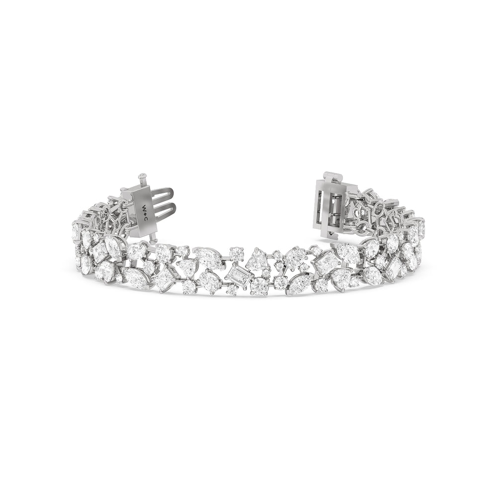 Constellation Bracelet with 18 1/2 Cut Diamond in 14KT Platinum view 3
