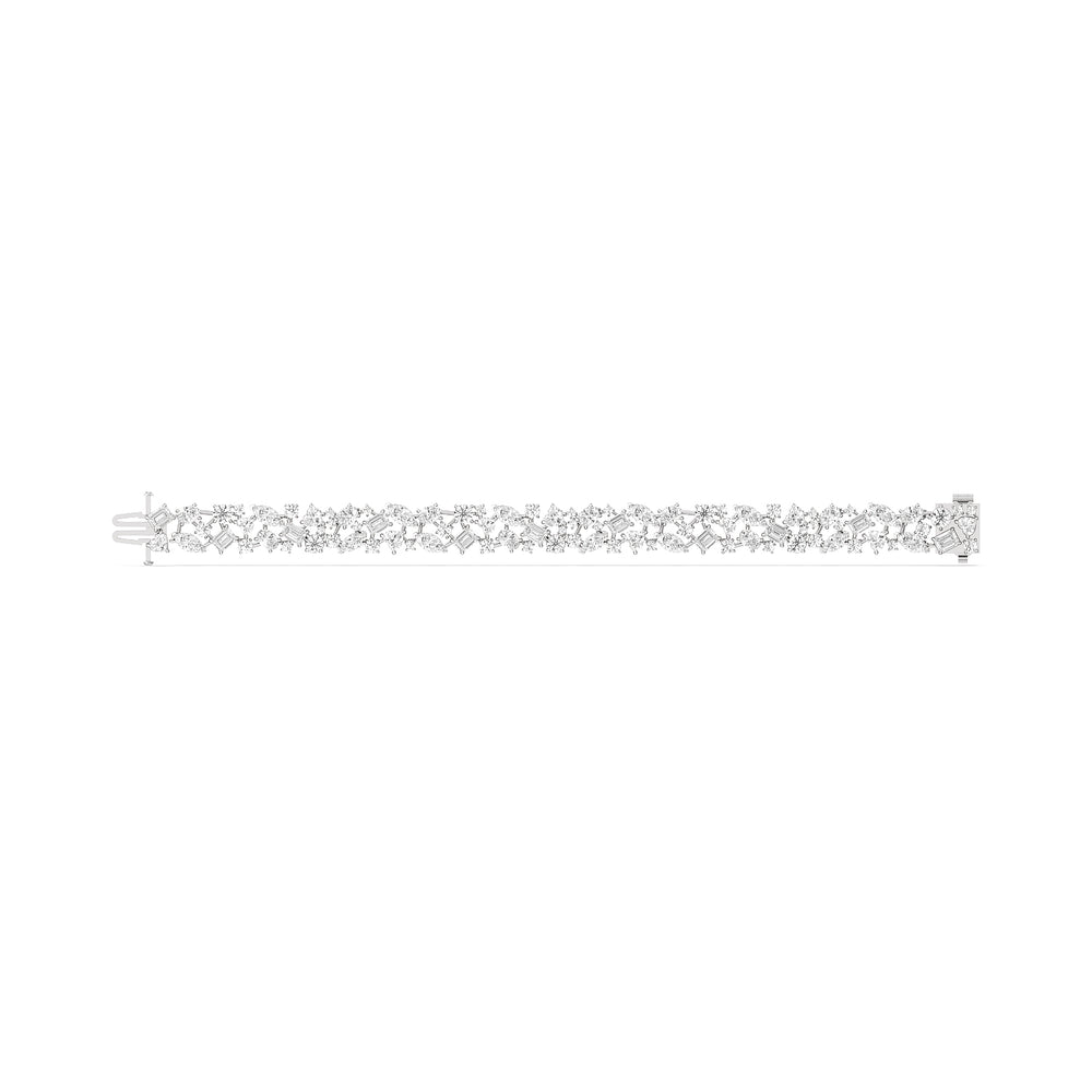 Constellation Bracelet with 18 1/2 Cut Diamond in 14KT Platinum view 4
