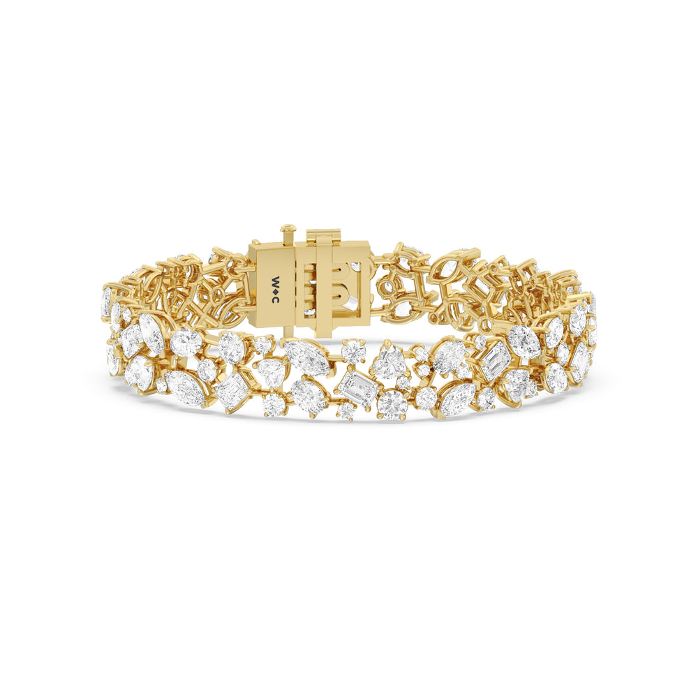 Constellation Bracelet with 18 1/2 Cut Diamond in 14KT Yellow Gold view 2
