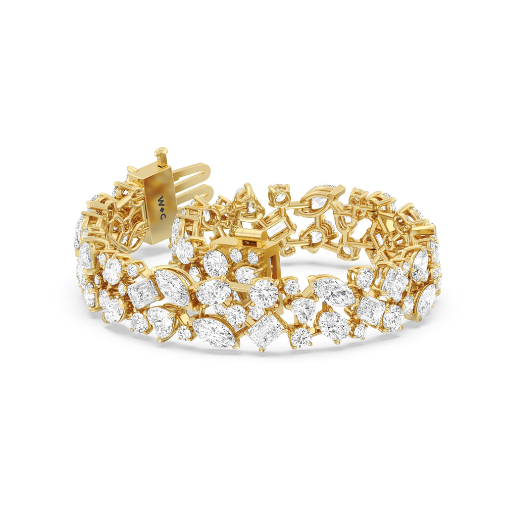 Constellation Bracelet with 18 1/2 Cut Diamond in 14KT Yellow Gold view 1
