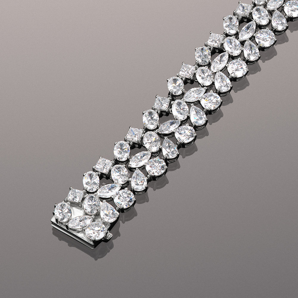 The Rossetti Bracelet with Lab Cut Diamond in 14KT White Gold view 5

