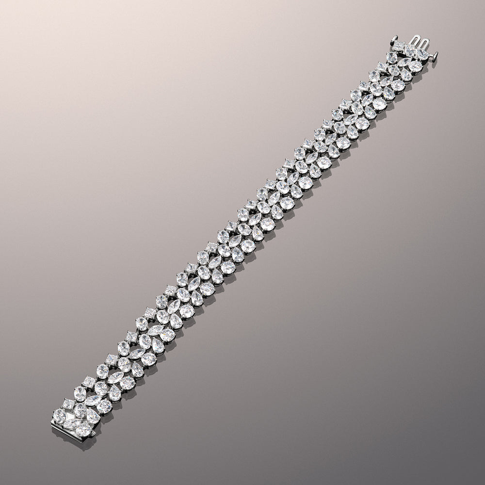 The Rossetti Bracelet with Lab Cut Diamond in 14KT White Gold view 6

