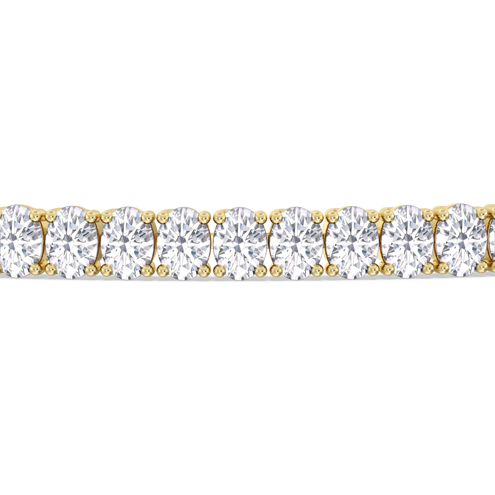 Oval Tennis Bracelet with 4 1/2 Cut Diamond in 14KT Yellow Gold view 6
