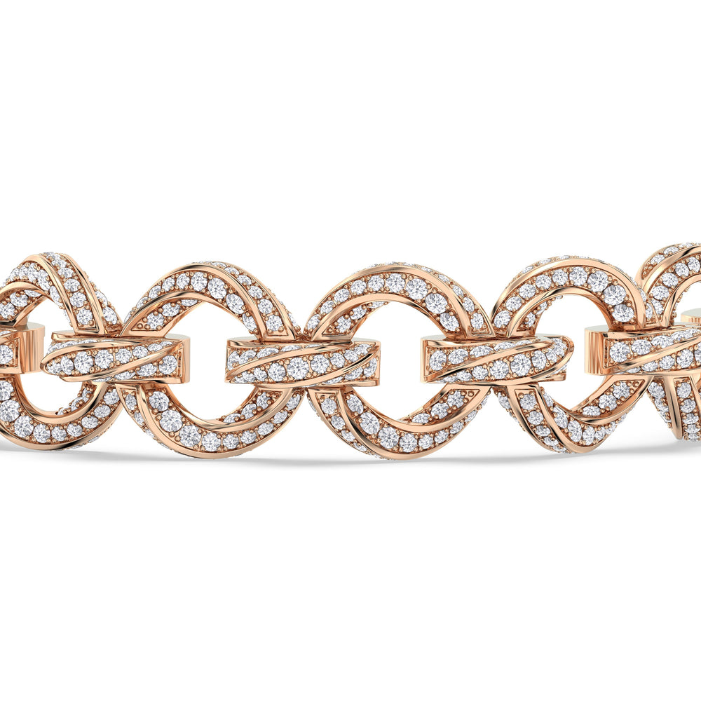 The Bond Bracelet with 7 Cut Diamond in 14KT Rose Gold view 5
