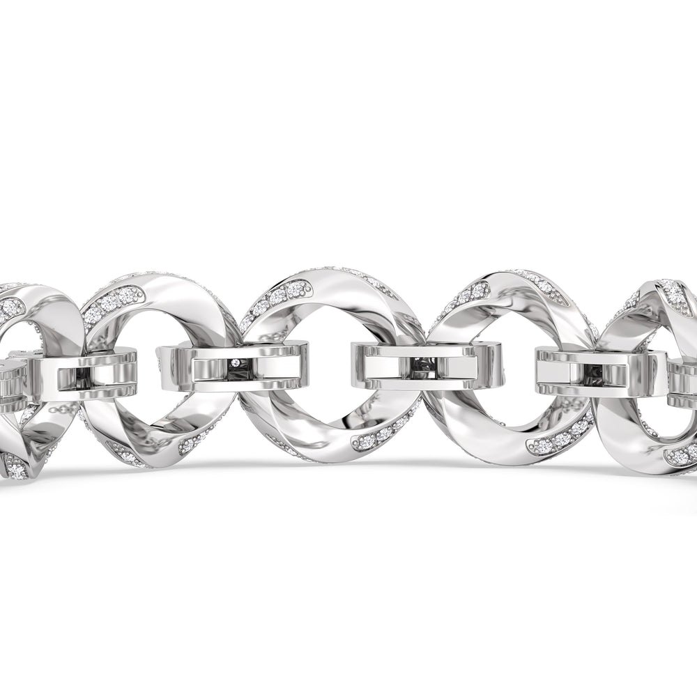 The Bond Bracelet with 7 Cut Diamond in 14KT Platinum view 8
