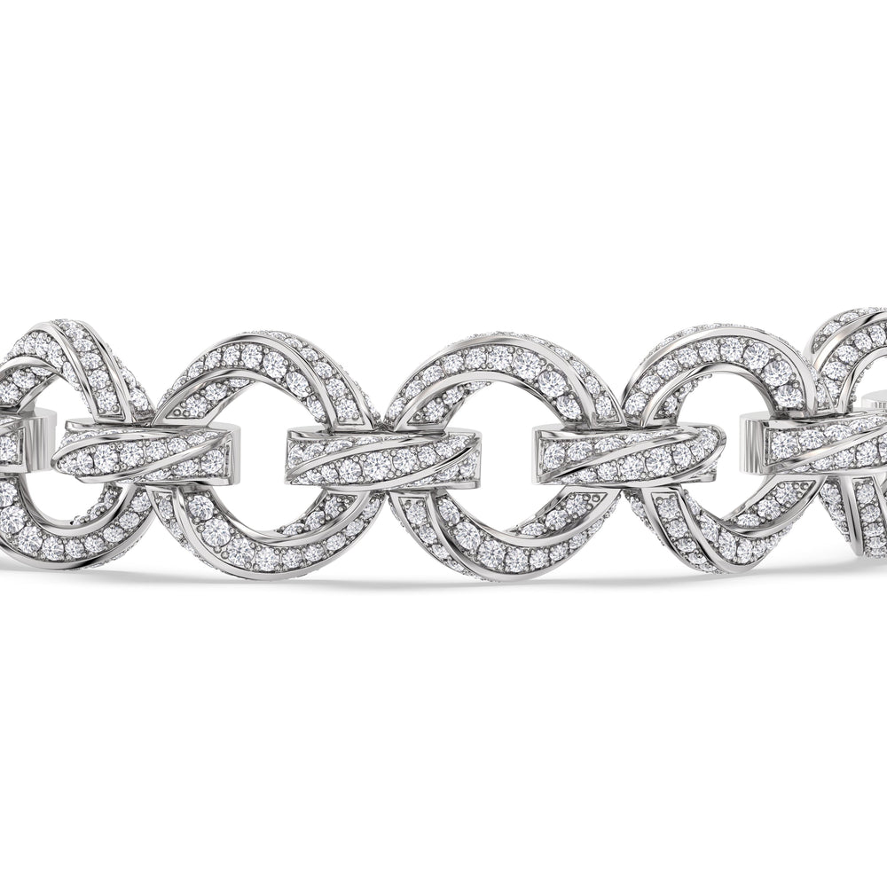 The Bond Bracelet with 7 Cut Diamond in 14KT Platinum view 6

