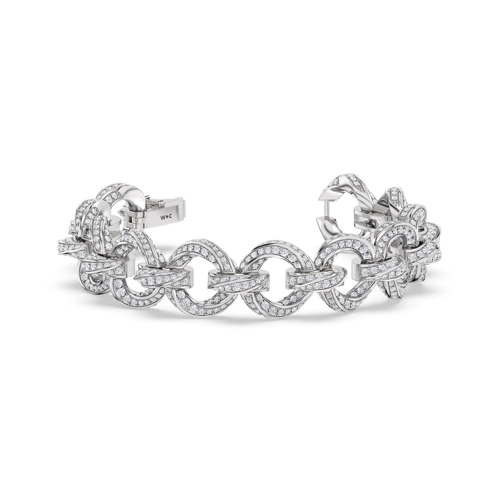 The Bond Bracelet with 7 Cut Diamond in 14KT Platinum view 3
