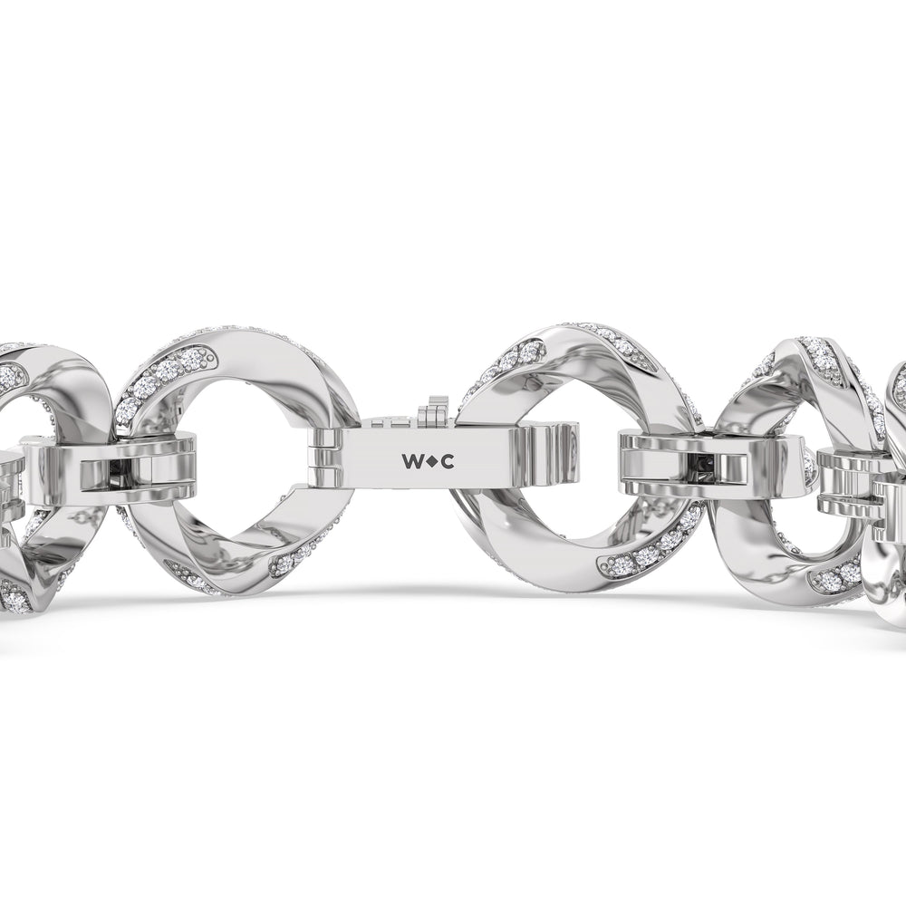 The Bond Bracelet with 7 Cut Diamond in 14KT Platinum view 7

