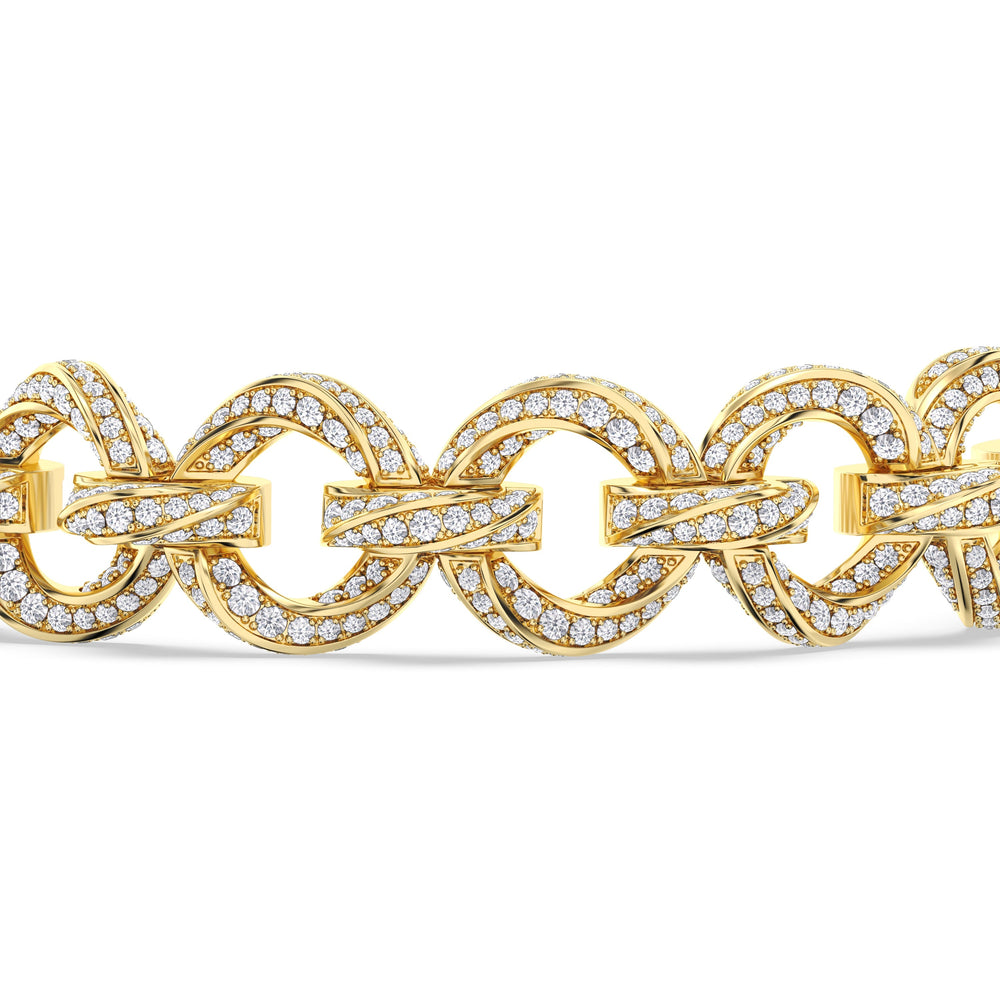 The Bond Bracelet with 7 Cut Diamond in 14KT Yellow Gold view 5
