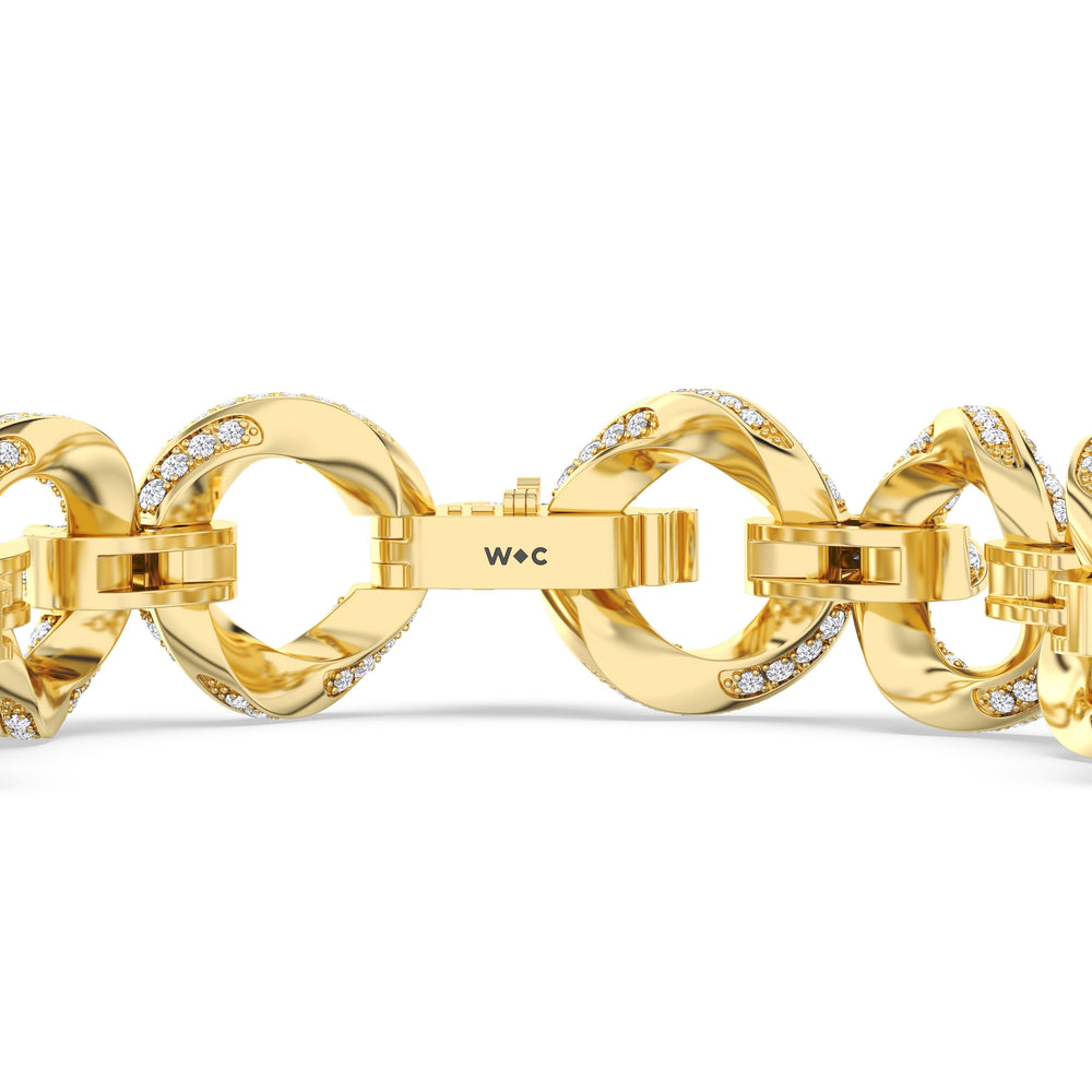 The Bond Bracelet with 7 Cut Diamond in 14KT Yellow Gold view 6
