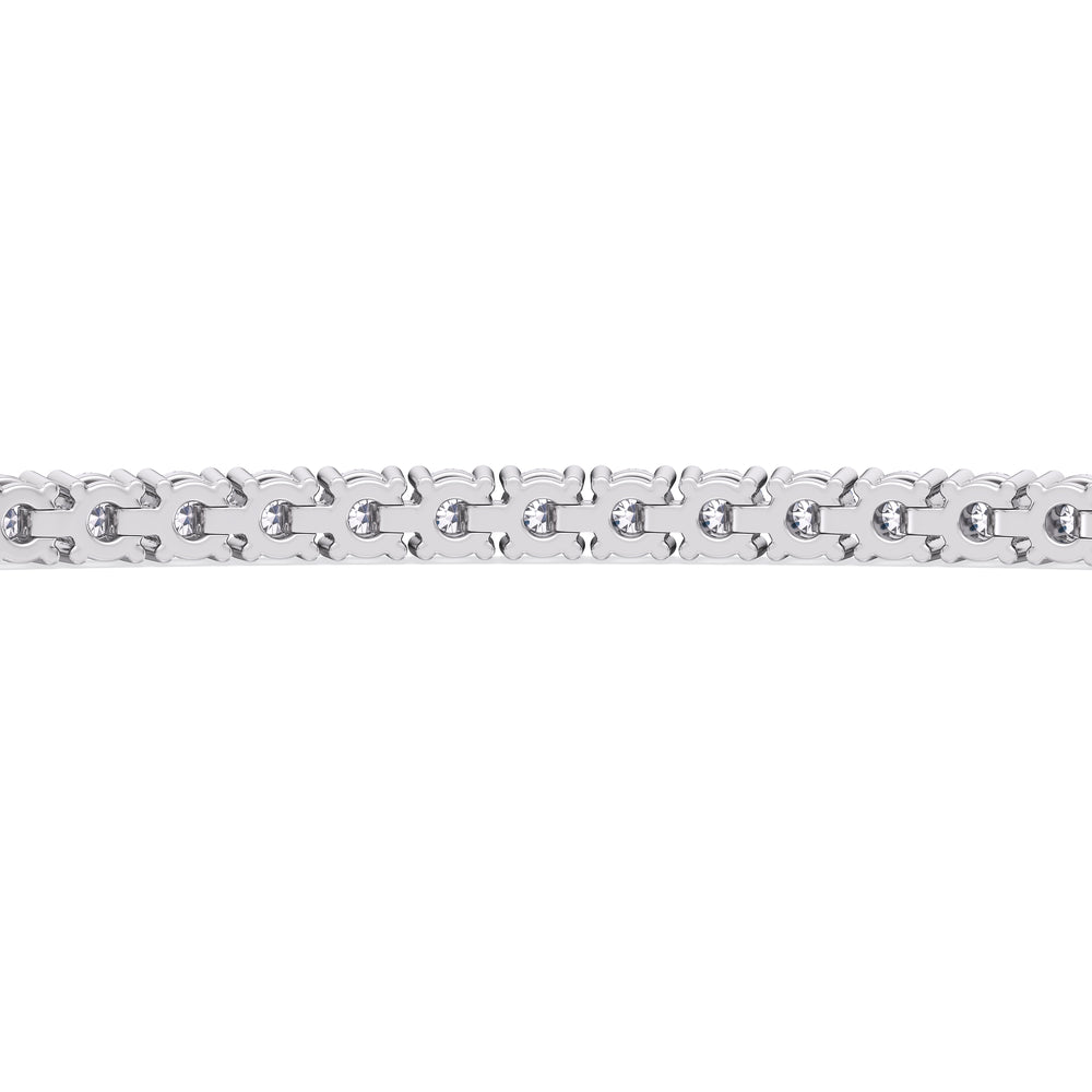 Adjustable Half Eternity Diamond Bolo Bracelet with 1 Cut Diamond in 14KT White Gold view 5
