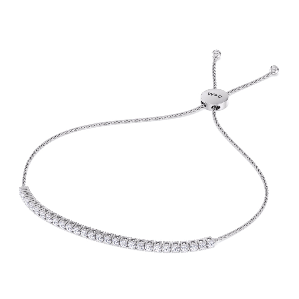 Bracelet-1553129 with 0 Cut Diamond in 14KT White Gold view 3
