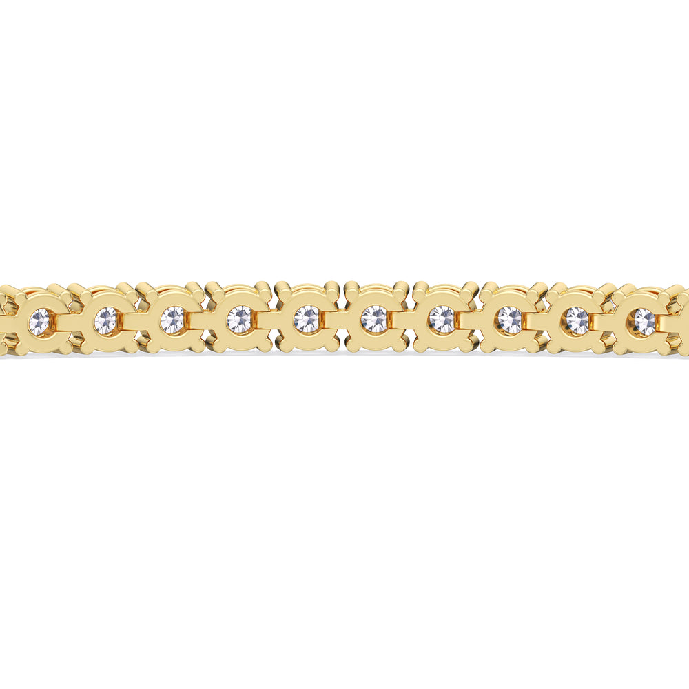 Adjustable Half Eternity Diamond Bolo Bracelet with 1 1/2 Cut Diamond in 14KT Yellow Gold view 5
