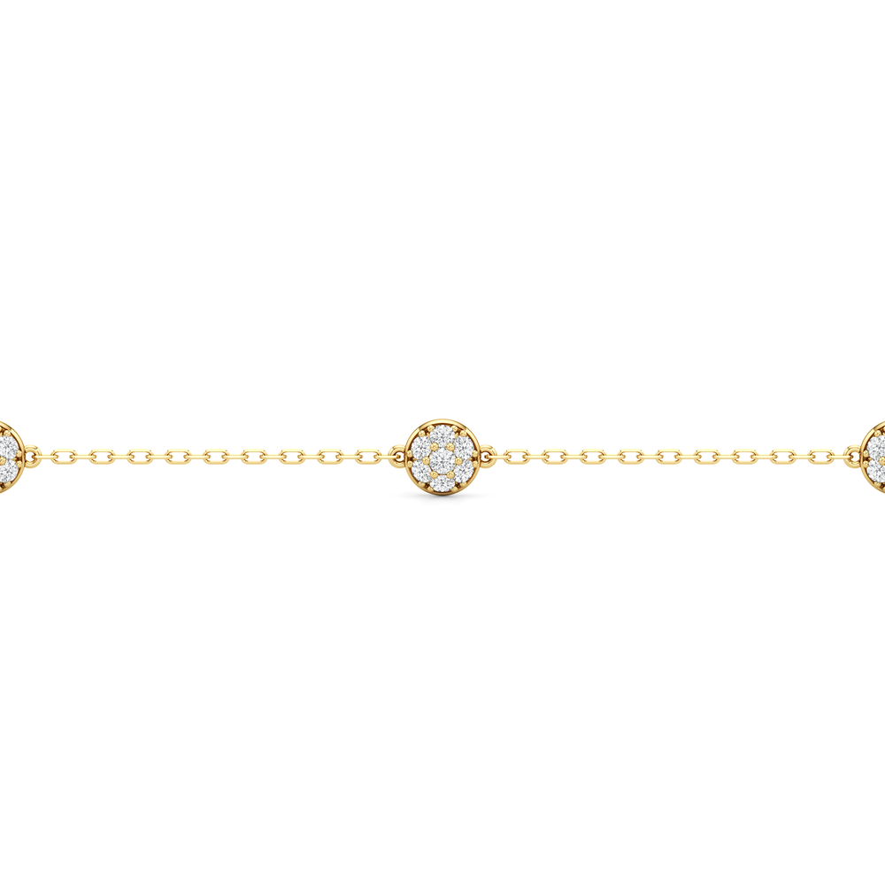 The Golf Bracelet with Lab Cut Diamond in 14KT Yellow Gold view 6
