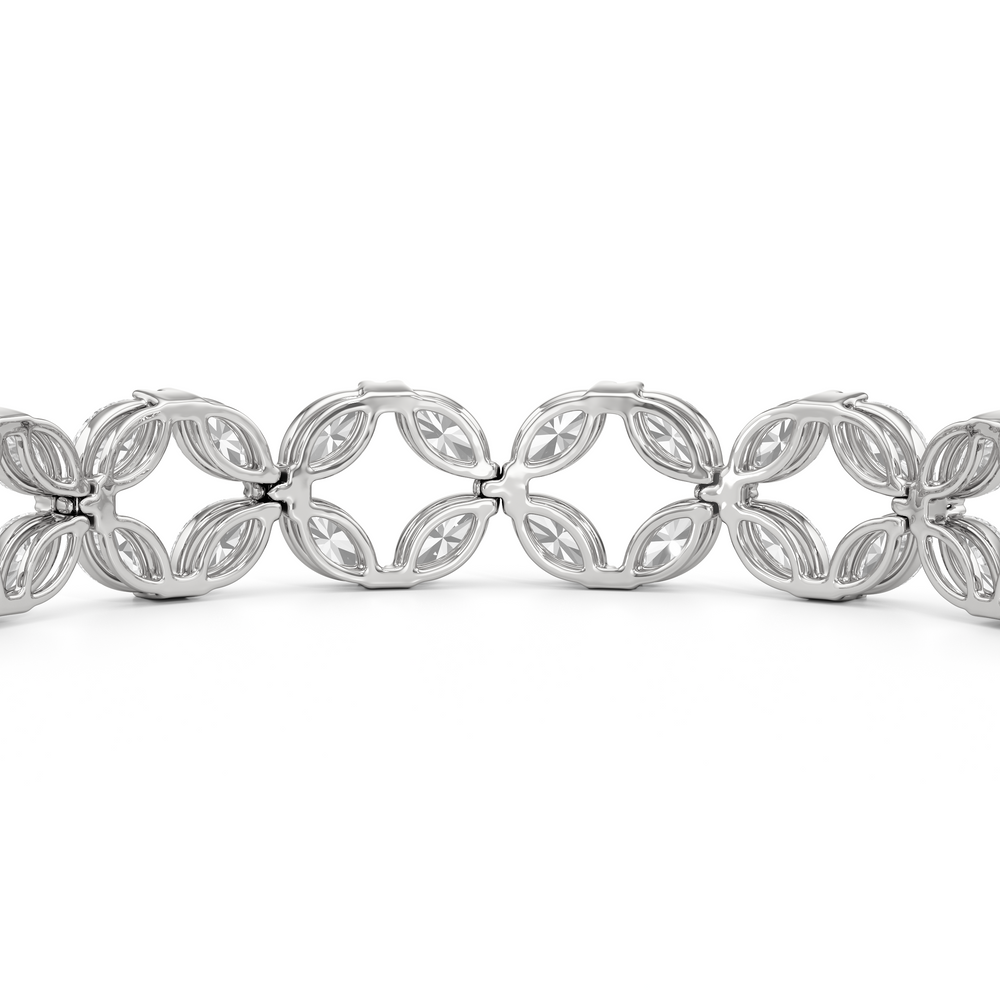 Signature Tennis Bracelet with Lab Cut Diamond in 14KT White Gold view 8
