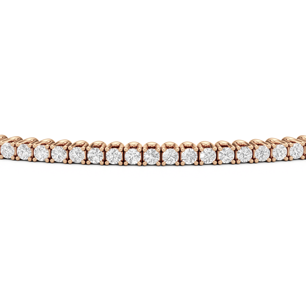 Floating U-Prong Lab Diamond Tennis Bracelet with 1 Cut Diamond in 14KT Rose Gold view 5
