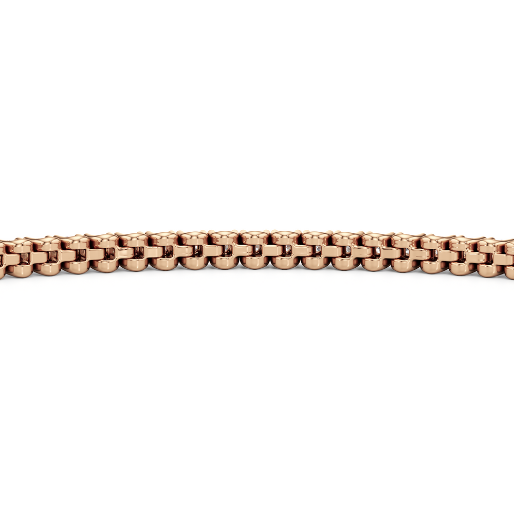 Floating U-Prong Lab Diamond Tennis Bracelet with 1 Cut Diamond in 14KT Rose Gold view 7
