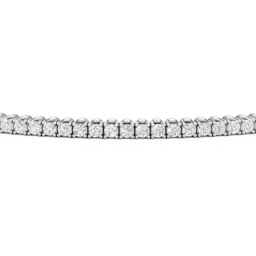 Floating U-Prong Lab Diamond Tennis Bracelet with 1 Cut Diamond in 14KT White Gold view 5
