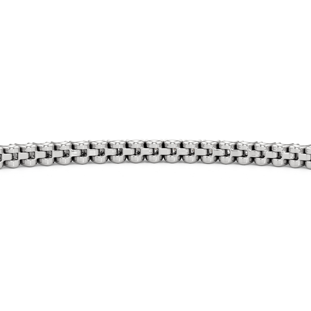 Floating U-Prong Lab Diamond Tennis Bracelet with 1 Cut Diamond in 14KT White Gold view 7

