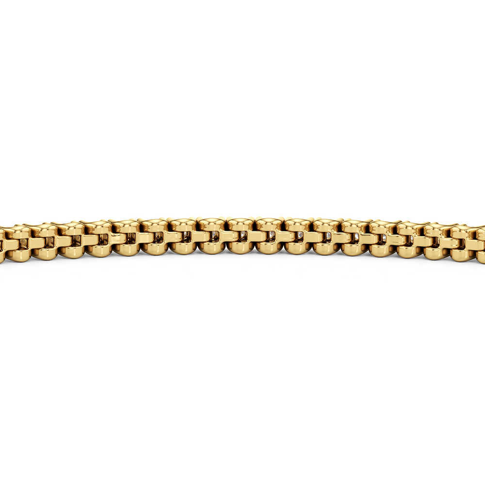 Floating U-Prong Lab Diamond Tennis Bracelet with 1 Cut Diamond in 14KT Yellow Gold view 7
