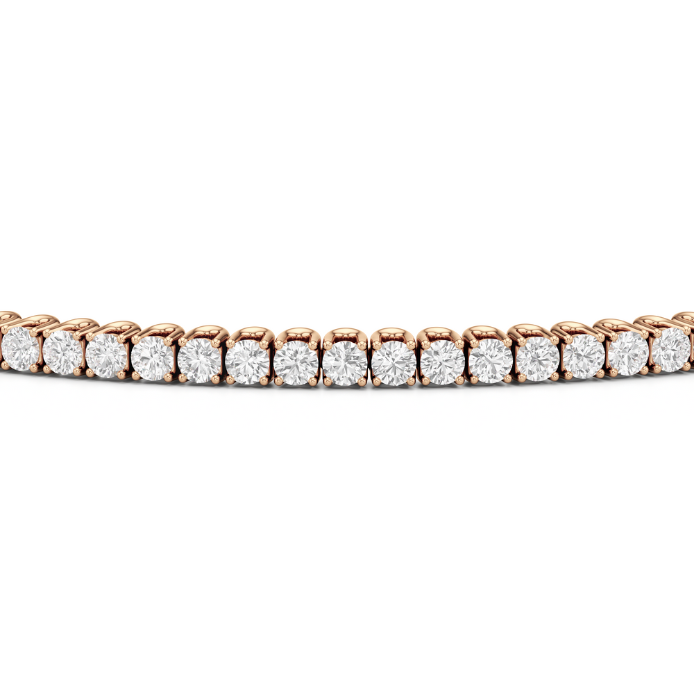 Floating U-Prong Lab Diamond Tennis Bracelet with 2 Cut Diamond in 14KT Rose Gold view 5
