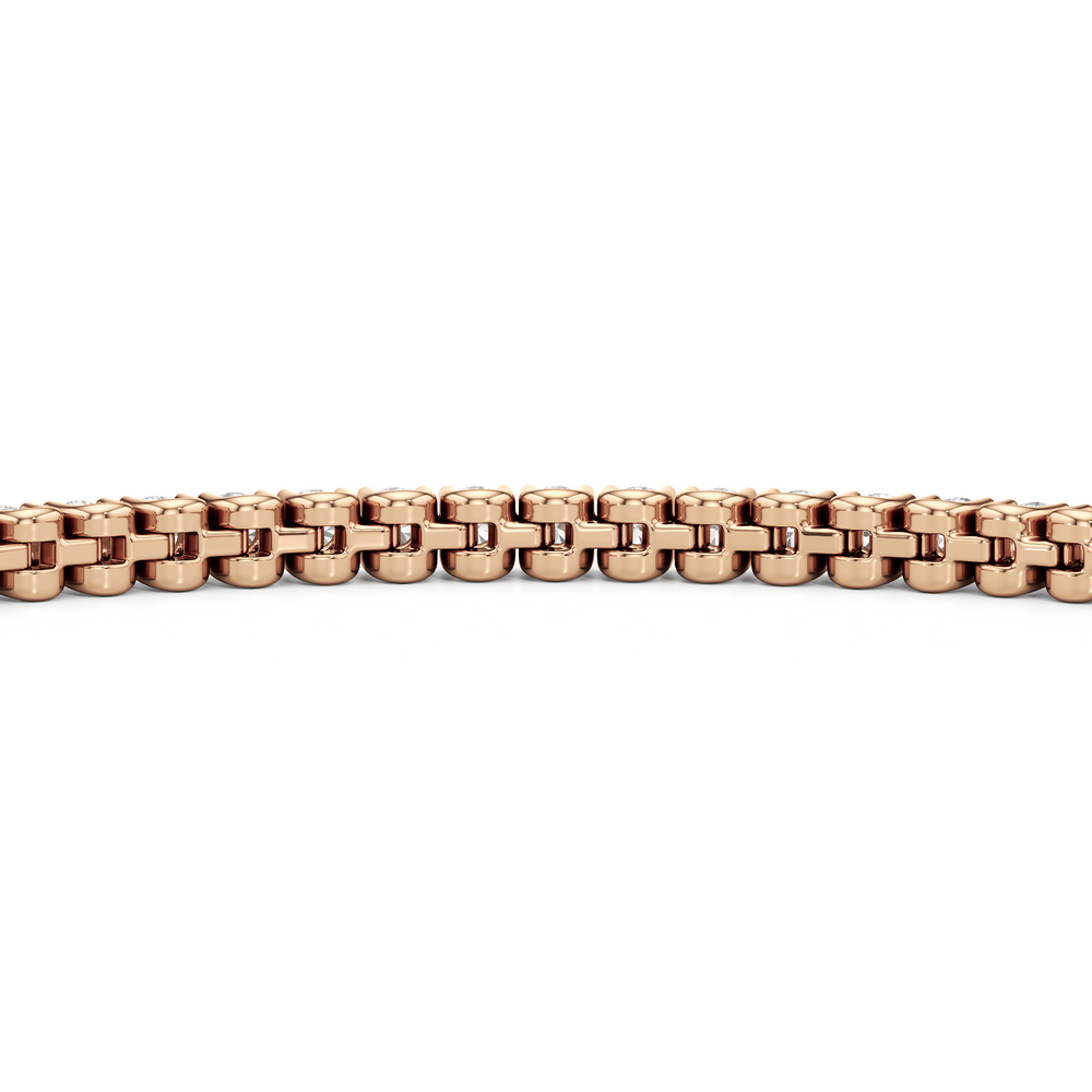 Floating U-Prong Lab Diamond Tennis Bracelet with 2 Cut Diamond in 14KT Rose Gold view 7
