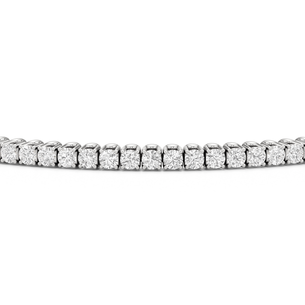 Floating U-Prong Lab Diamond Tennis Bracelet with 2 Cut Diamond in 14KT White Gold view 5
