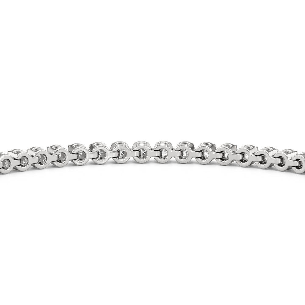 Petite Diamond Tennis Bracelet with 1 Cut Diamond in 14KT White Gold view 7
