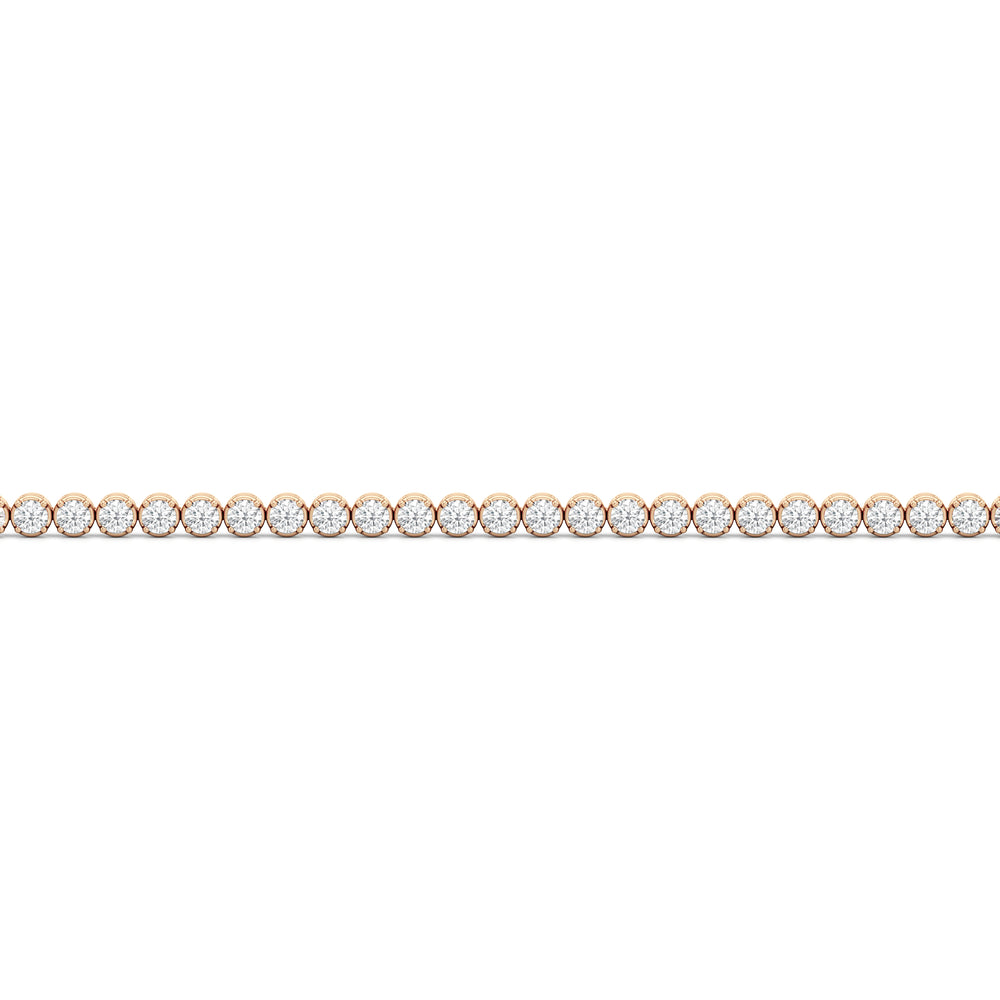 The Kelly Bar Bracelet with Lab Cut Diamond in 14KT Rose Gold view 6
