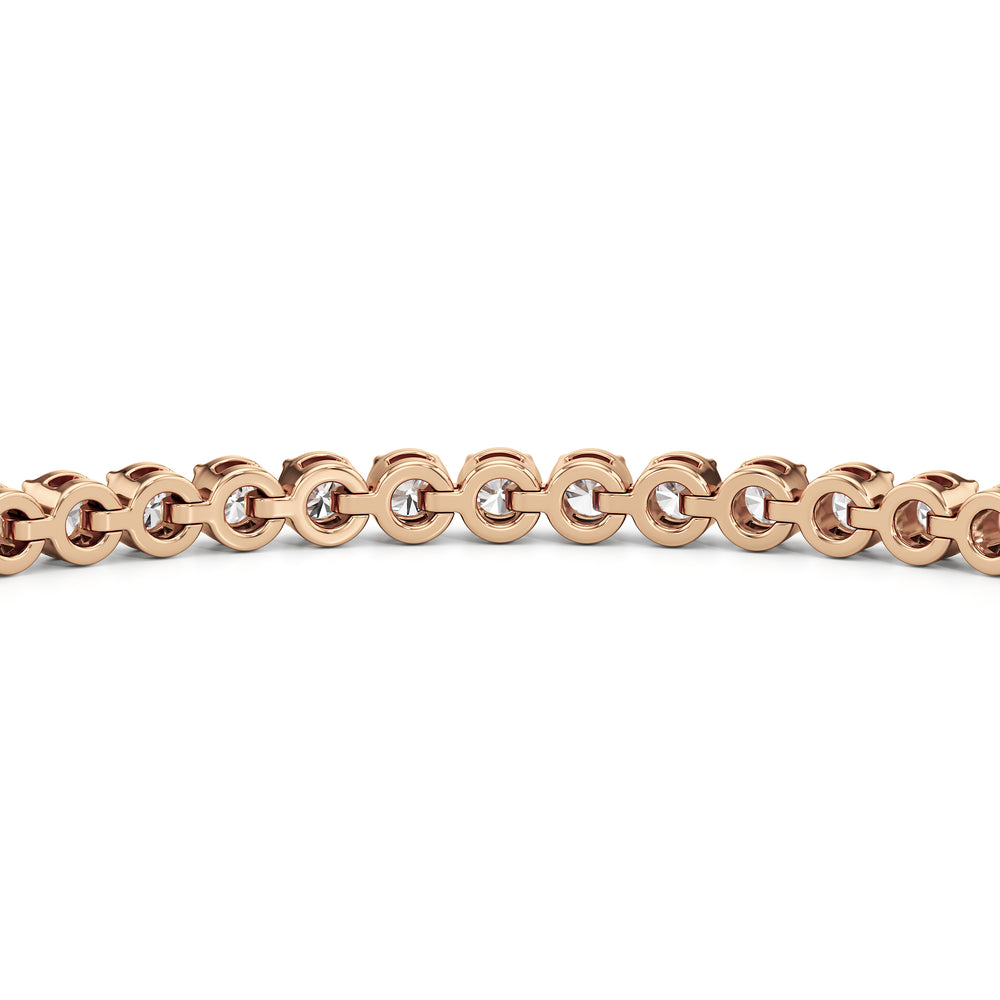 The Kelly Bar Bracelet with Lab Cut Diamond in 14KT Rose Gold view 5
