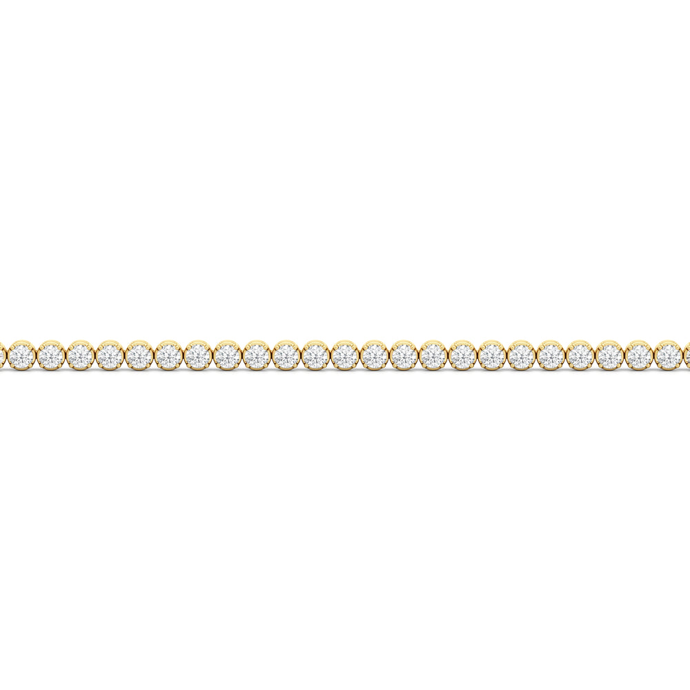 The Kelly Bar Bracelet with Lab Cut Diamond in 14KT Yellow Gold view 6
