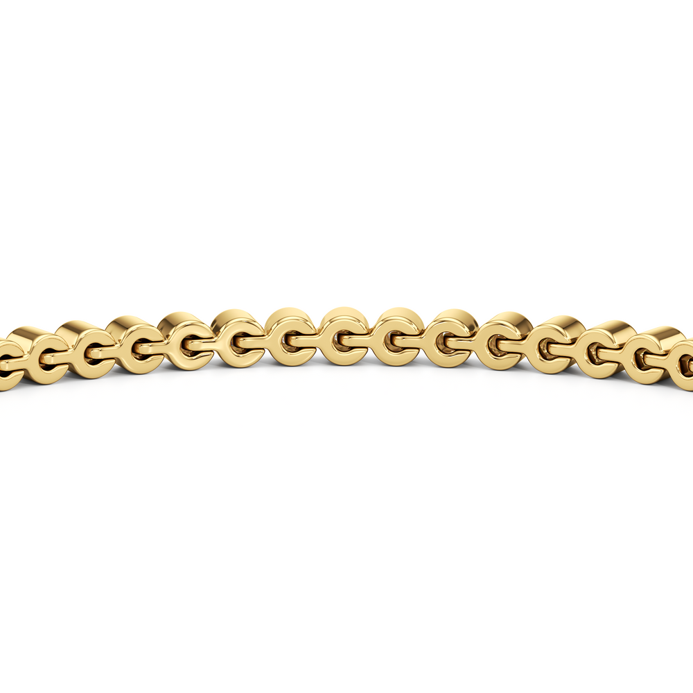 Petite Eternity Bezel Diamond Tennis Bracelet with Lab Cut Diamond in 14KT Yellow Gold view 5

