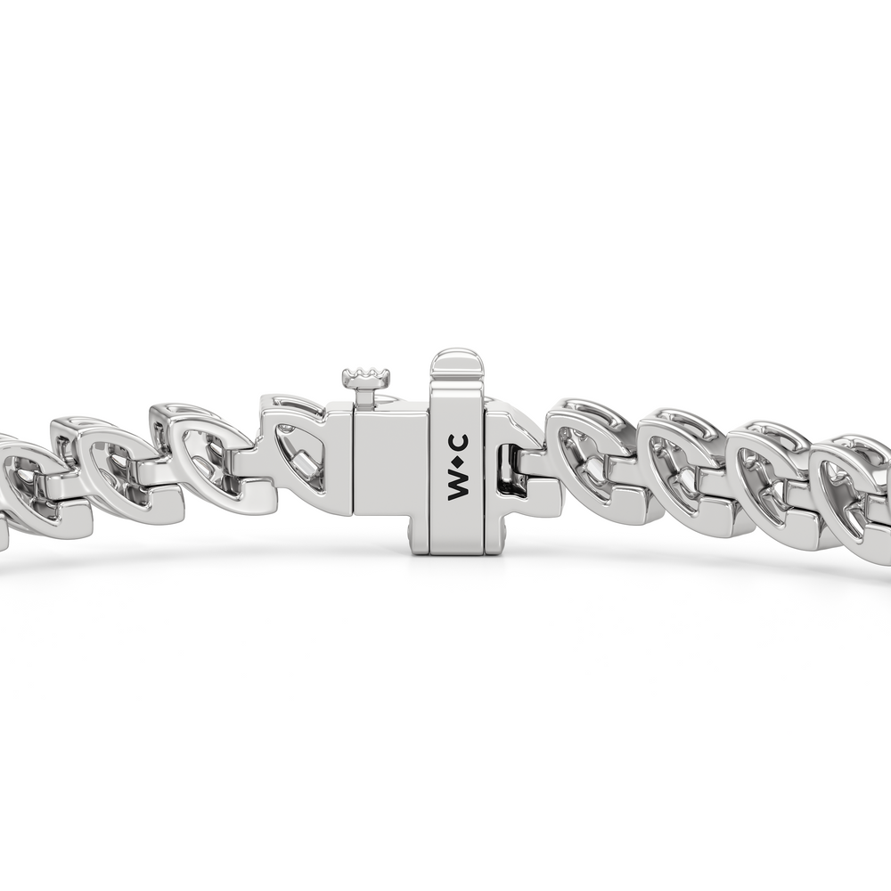 Marquise Tennis Bracelet with 2 Cut Diamond in 14KT White Gold view 8
