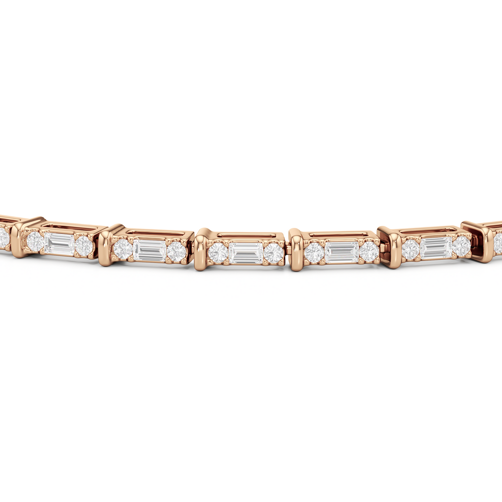 East West Tennis Bracelet with  Cut Diamond in 14KT  view 22
