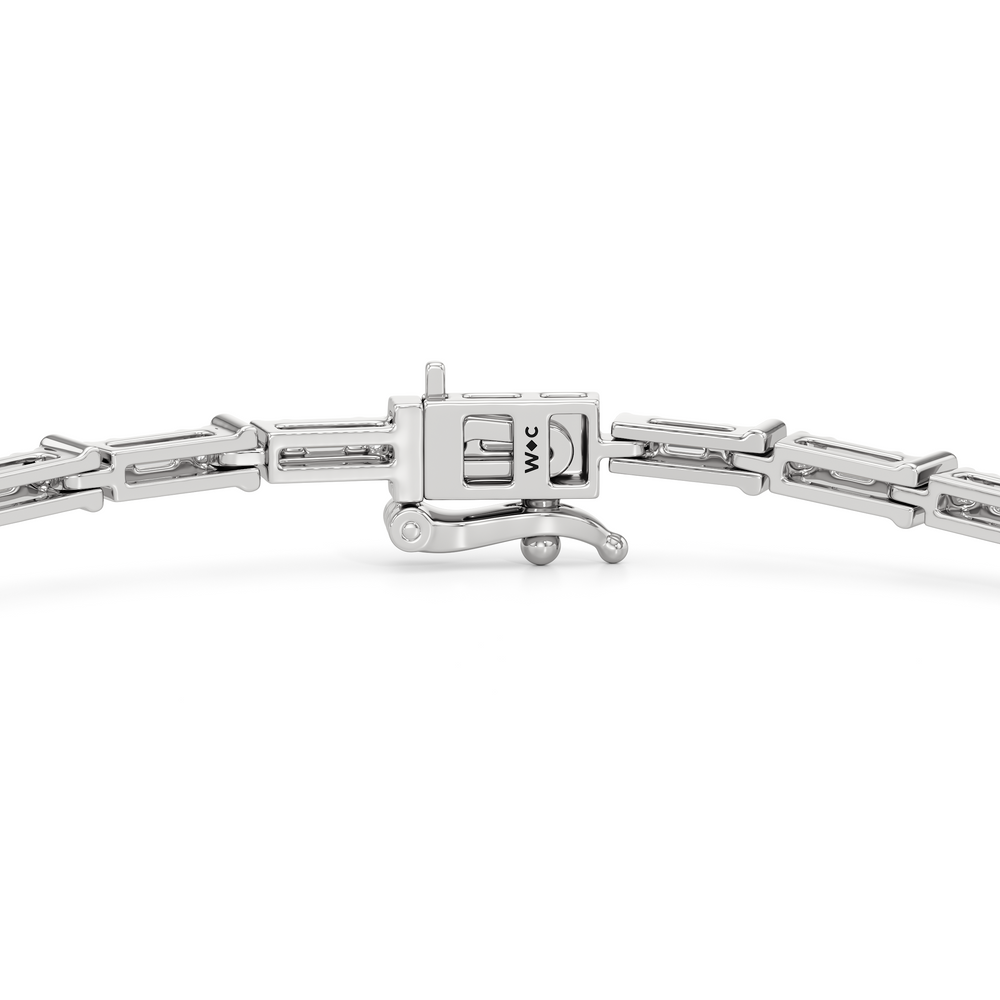 East West Tennis Bracelet with  Cut Diamond in 14KT  view 8
