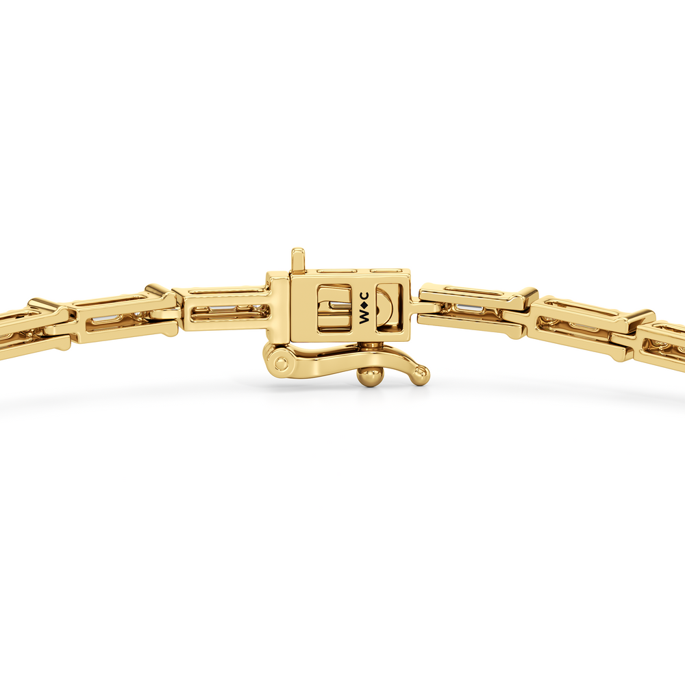 East West Tennis Bracelet with  Cut Diamond in 14KT  view 16
