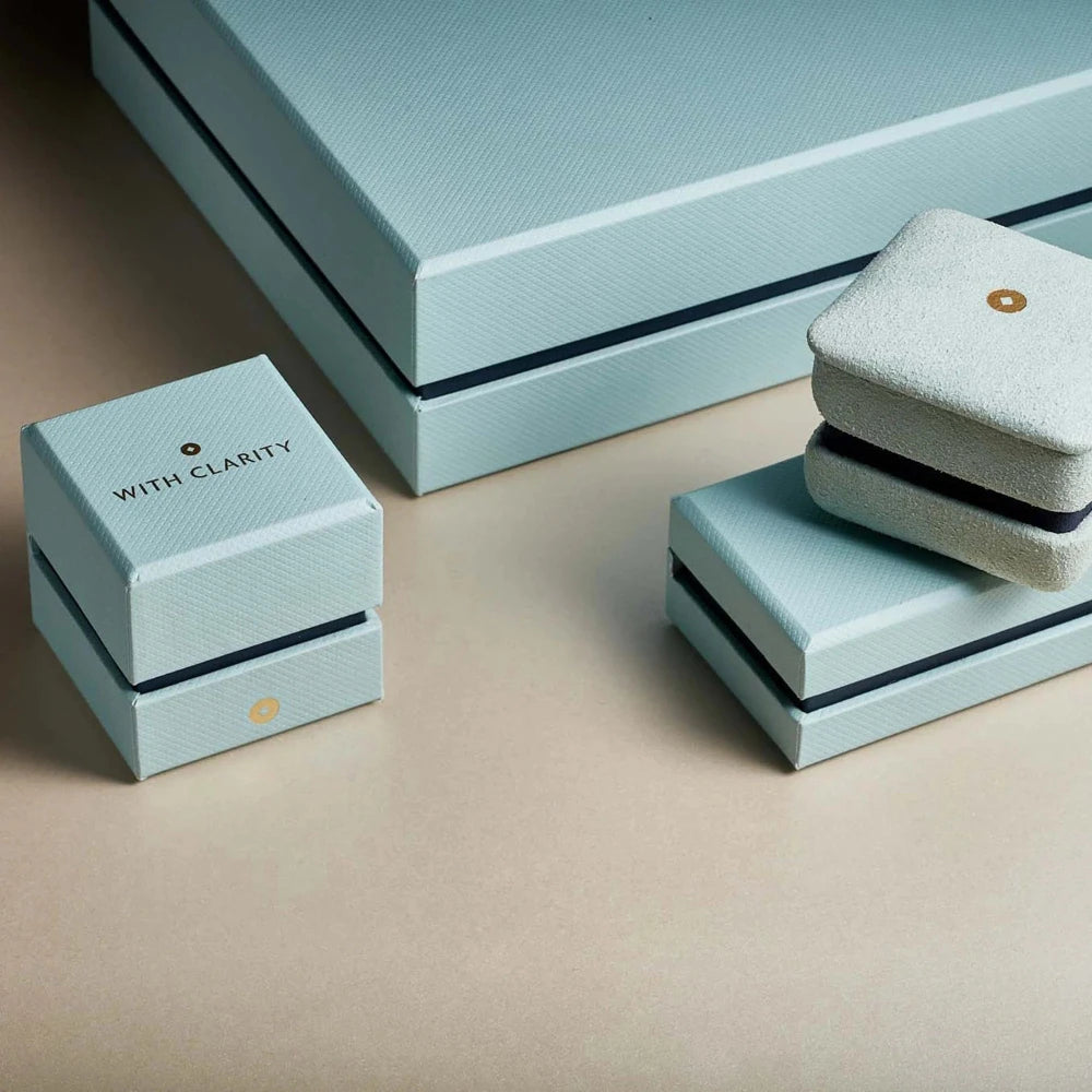 Elegance Three Stone Studded Gallery Hidden Halo Engagement Ring with Oval Cut Diamond in 14KT Rose Gold view 6
