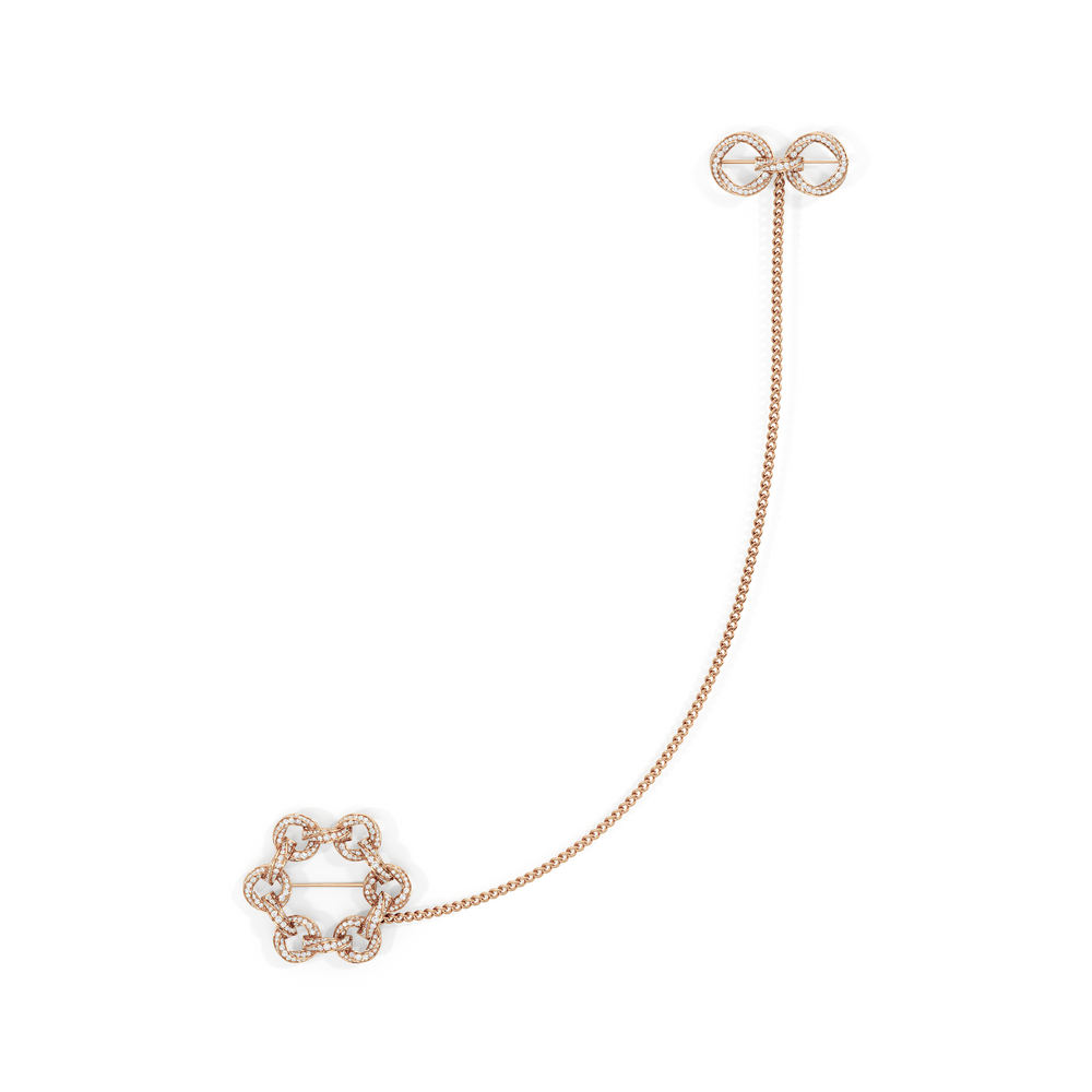 The Bond Brooch with 18KT Rose Gold / Lab / 11 Cut Diamond in 14KT Rose Gold / Lab / 11 view 2
