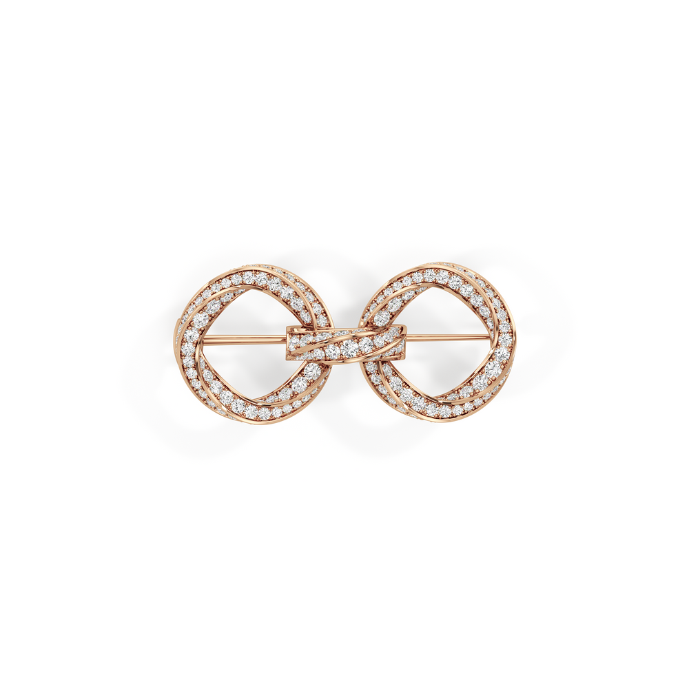 The Bond Brooch with 18KT Rose Gold / Lab / 11 Cut Diamond in 14KT Rose Gold / Lab / 11 view 4

