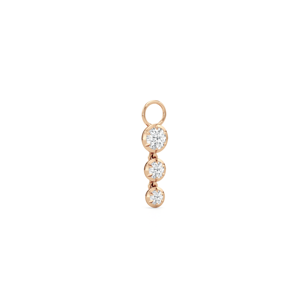 Cascade with 14KT Rose Gold / Lab / 0 Cut Diamond in 14KT Rose Gold / Lab / 0 view 2
