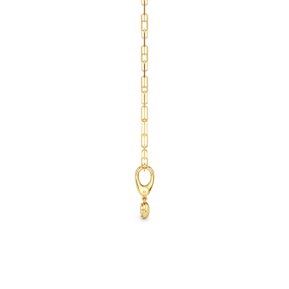 The Siena Chain Necklace + Halo with 14KT Yellow Gold / Lab / 0 Cut Diamond in 14KT Yellow Gold / Lab / 0 view 6
