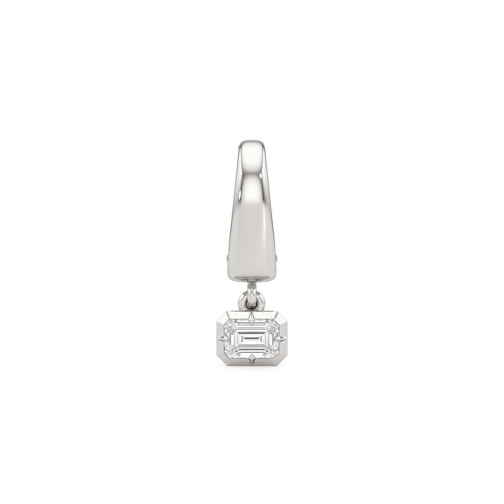 Deco Charm with 14KT White Gold Cut Diamond in 14KT White Gold view 1
